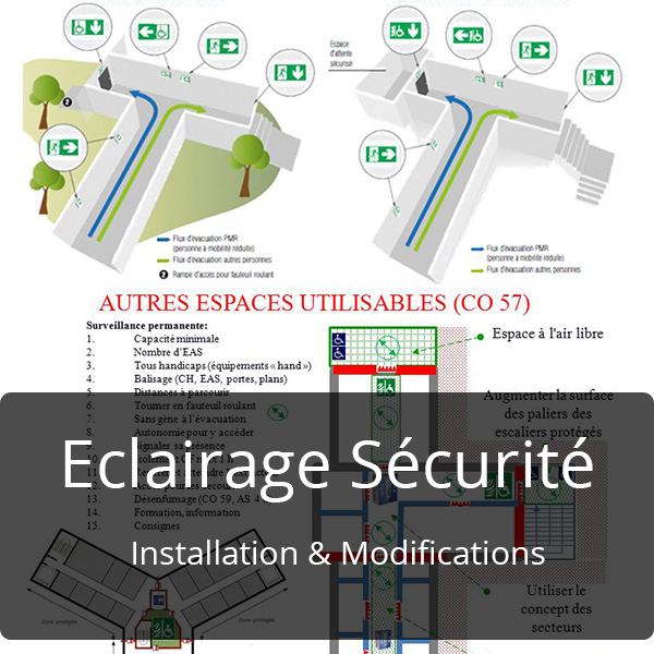 Eclairage Sécurité Texte